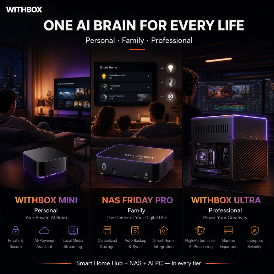 WITHBOX Pro 6-bay NAS hardware render
